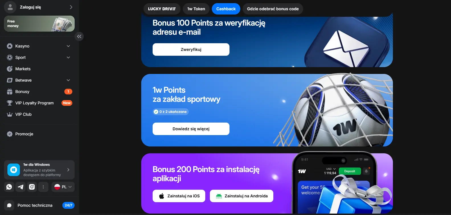 1win Casino Polska punkty coins poziomy programu lojalnościowego sloty 1win Casino Polska punkty coins poziomy programu lojalnościowego