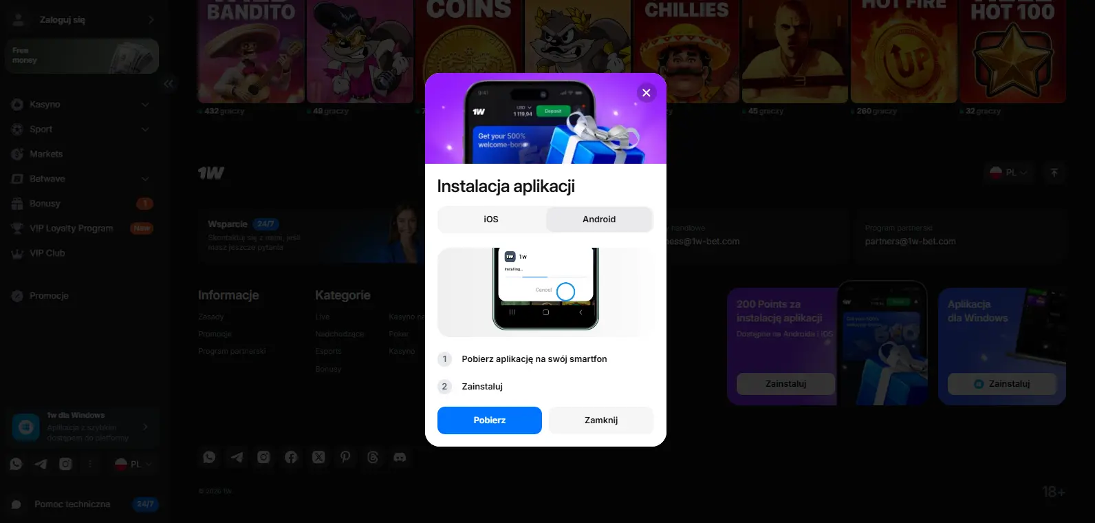 1win Casino Polska gra z telefonu Android iPhone przeglądarka APK 1win Casino Polska gra z telefonu Android iPhone przeglądarka
